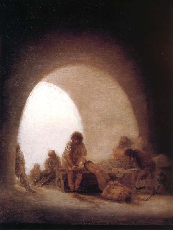 Francisco Goya Prison interior oil painting image
